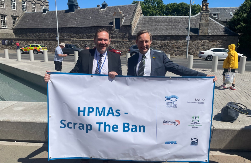Douglas Lumsden MSP and Liam Kerr MSP outside the Scottish Parliament