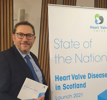 Douglas Lumsden at Heart Valve Voice's State of the Nation report launch in 2021